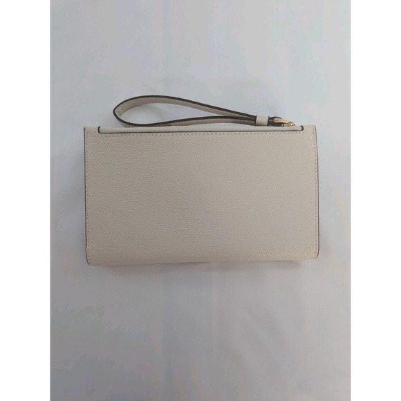 Coach Phone Wallet Chalk Crossgrain Leather Wristlet Wallet - Picture 3 of 7